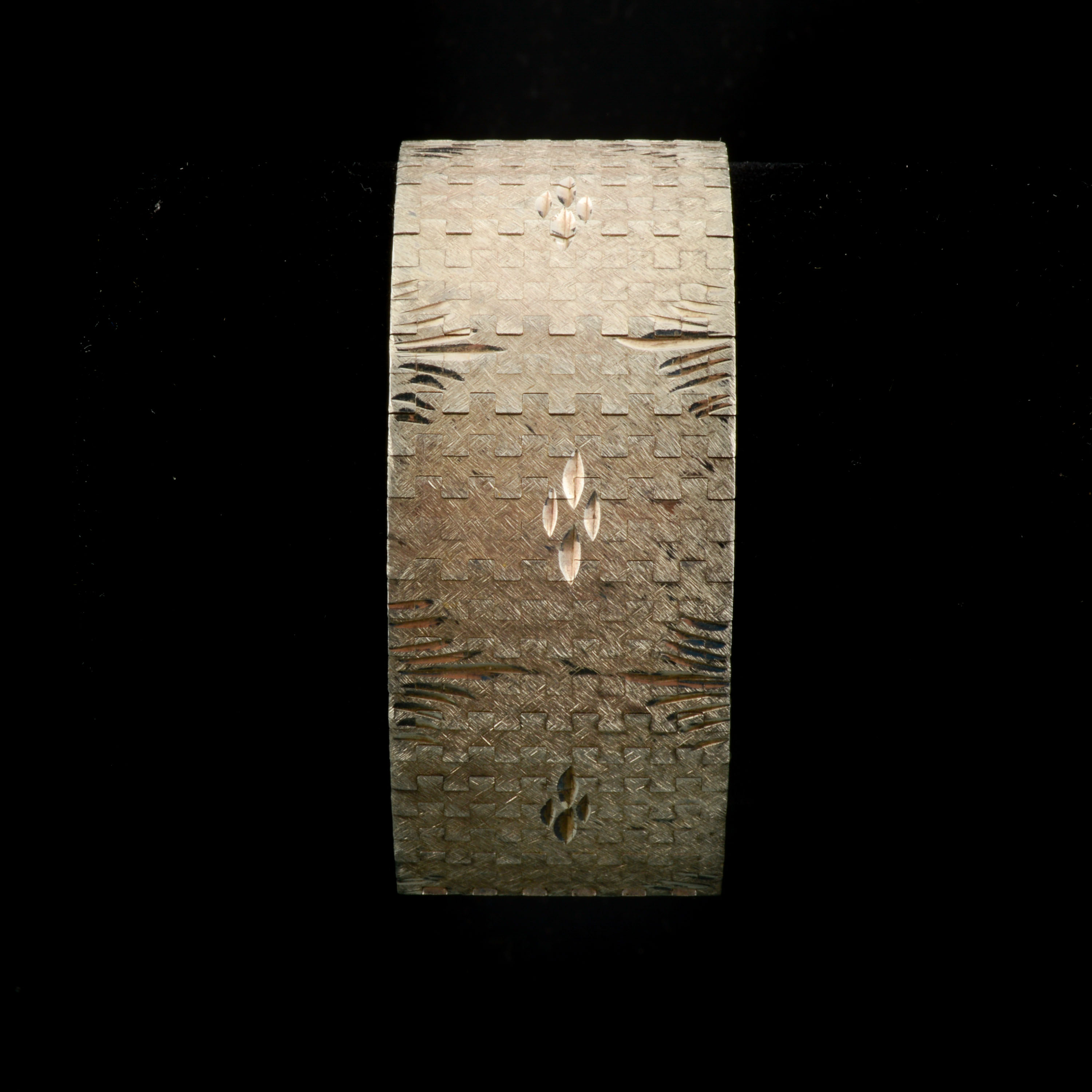 Sterling Silver Etched Box Chain Bracelet