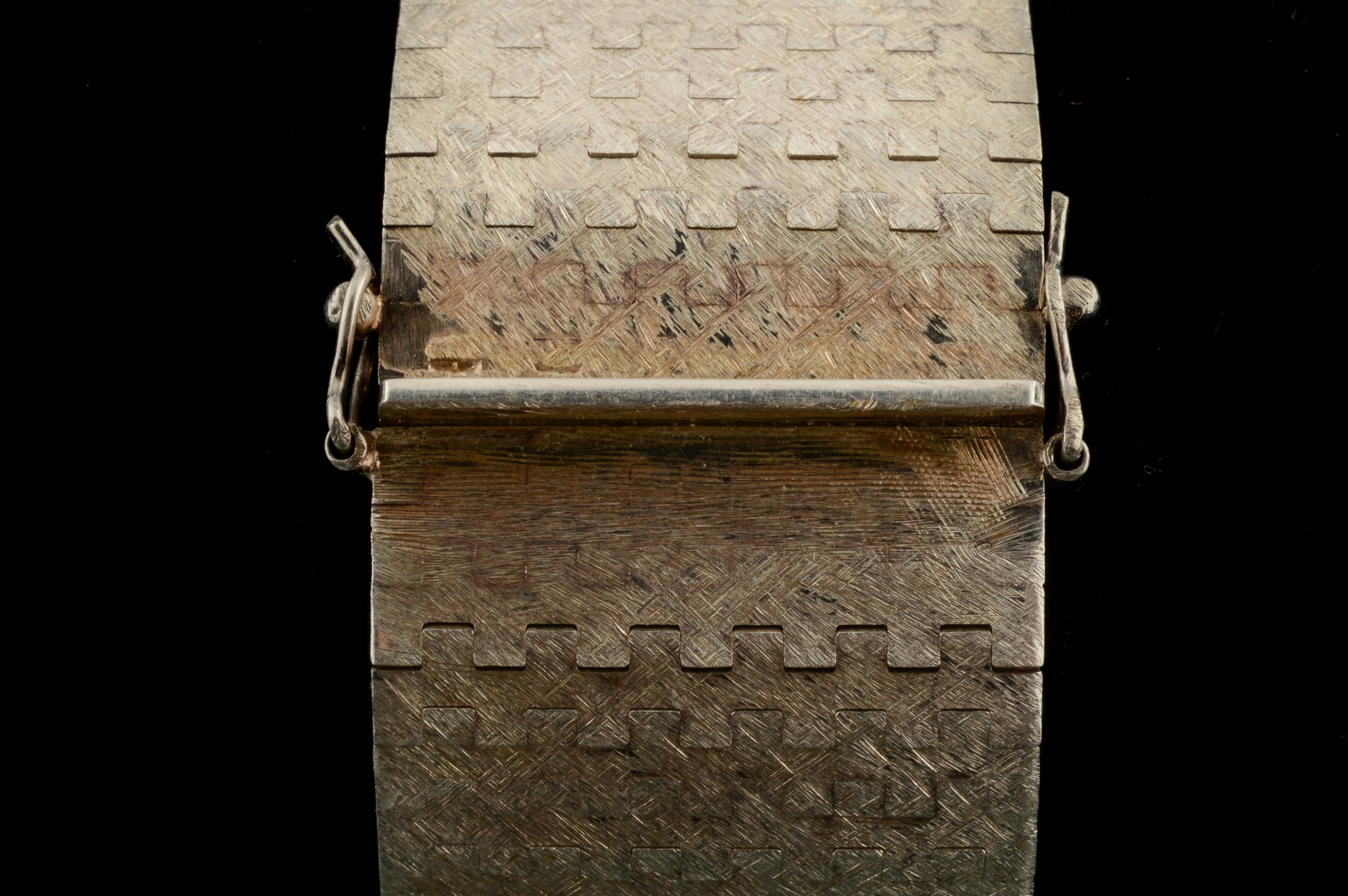 Sterling Silver Etched Box Chain Bracelet