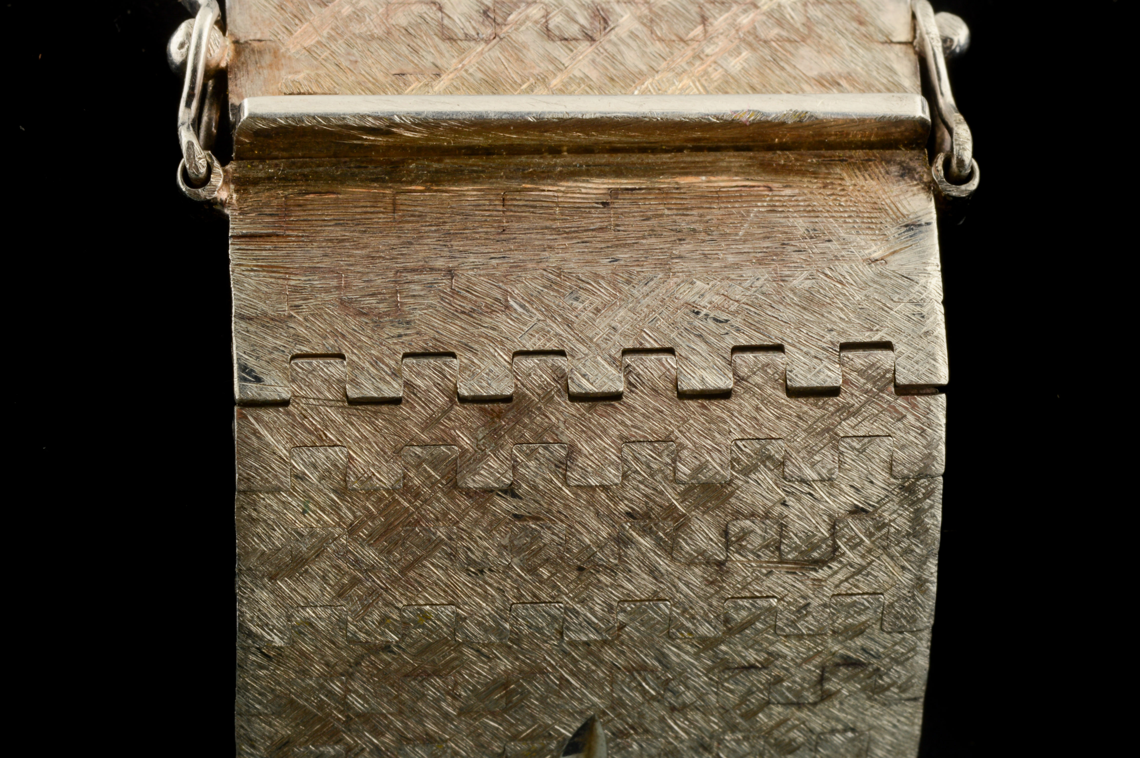 Sterling Silver Etched Box Chain Bracelet