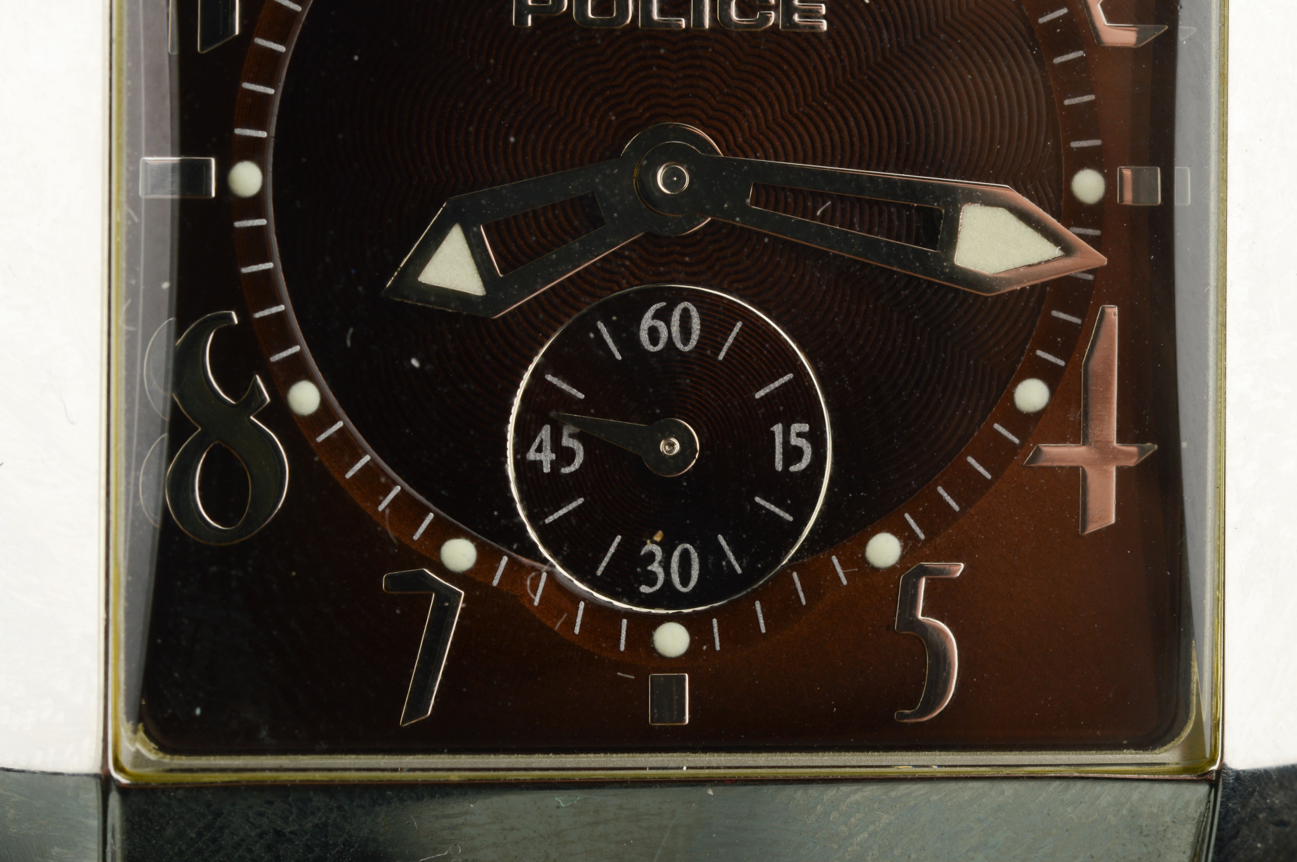 Police Timepieces Black Guilloche Dial Watch