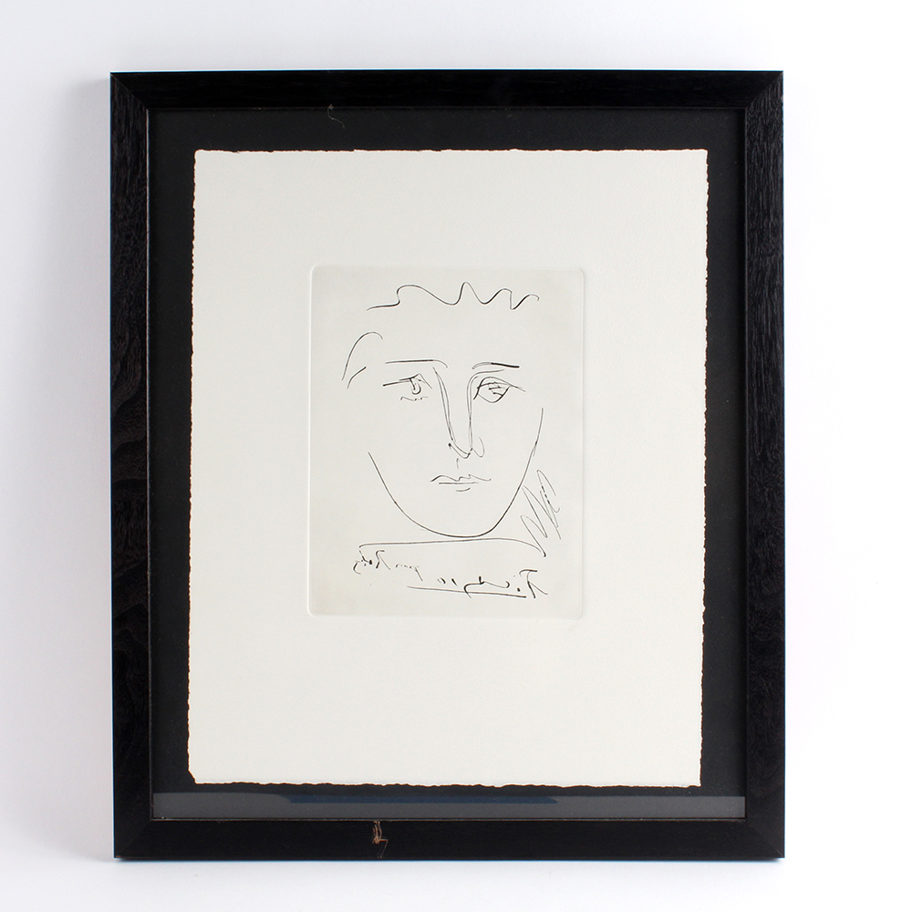 Restrike Portrait Etching of Pour Roby (L’Age de Soleil) by Pablo Picasso