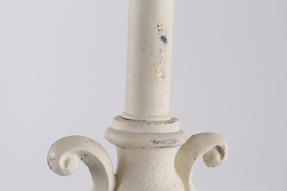 Pair of Ceramic Table Lamps with Antiqued Finish