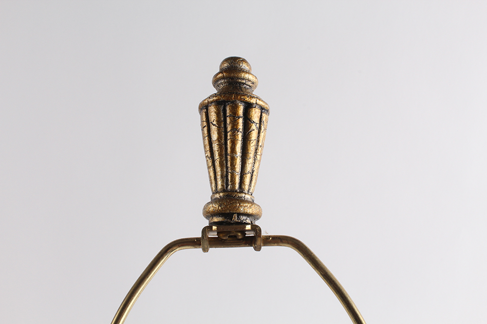 Pair of Ceramic Table Lamps with Antiqued Finish