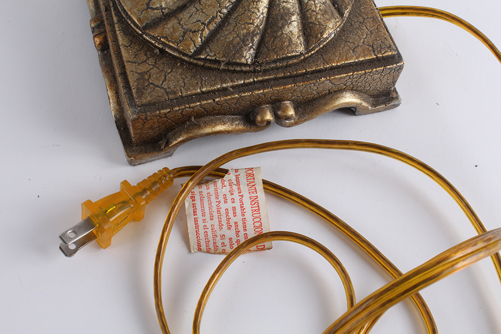 Pair of Ceramic Table Lamps with Antiqued Finish