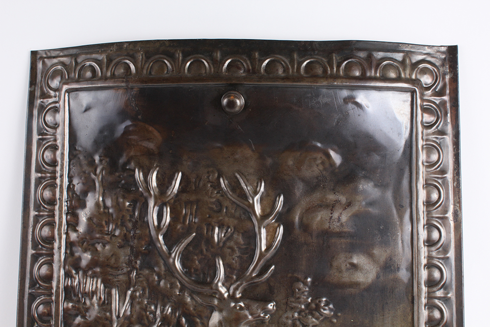 Vintage Cast Iron Fire Screen with Deer Motif