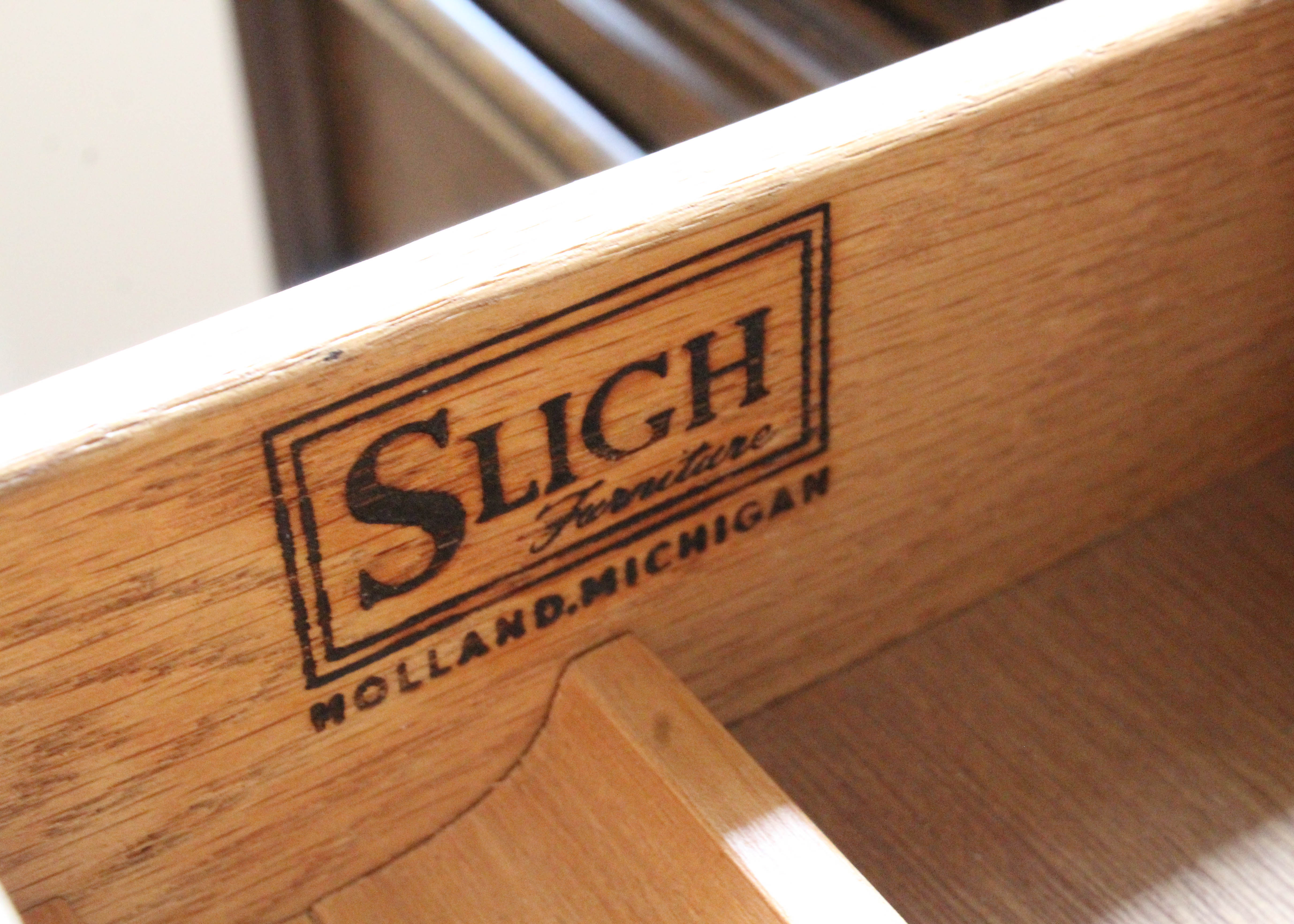 Vintage Sligh Furniture Wooden Desk