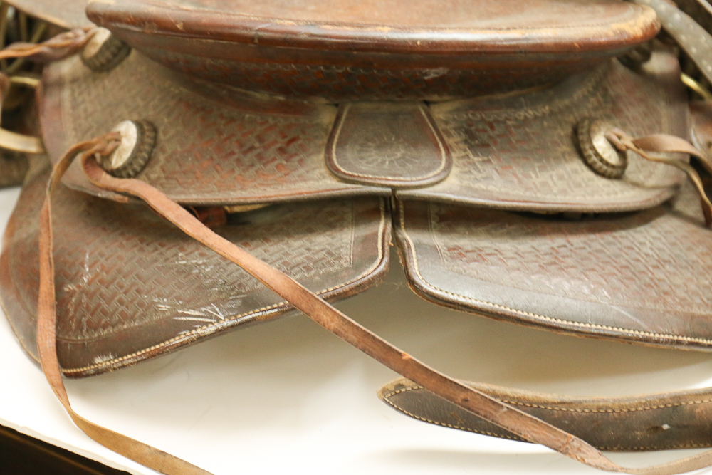 Vintage Roping Saddle from Powder River - Denver Dry Goods