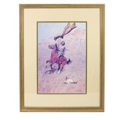 Framed "The Scout" After Frederic Remington Framed "The Scout" After Frederic Remington