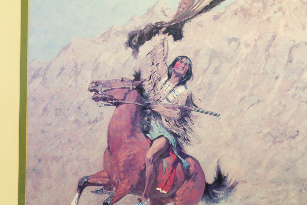 Framed "The Scout" After Frederic Remington