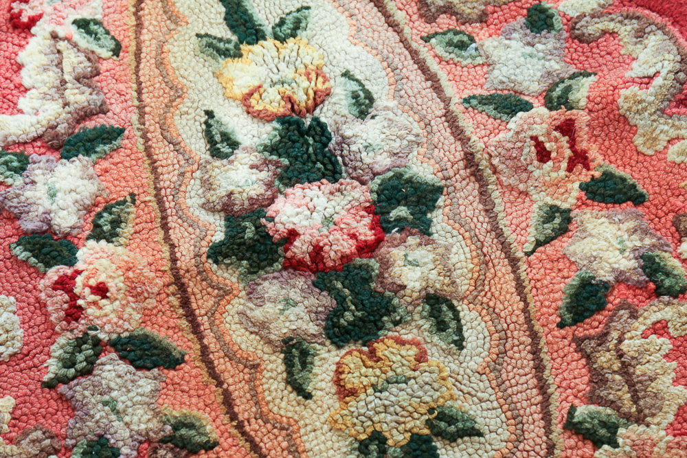 Pair of Hooked Floral Accent Rugs