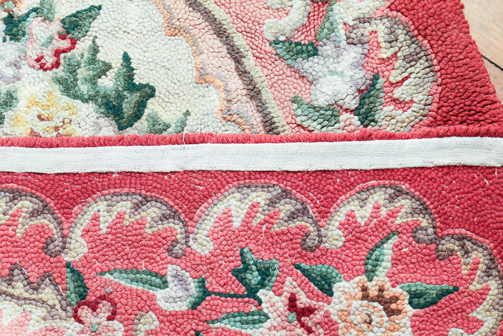 Pair of Hooked Floral Accent Rugs