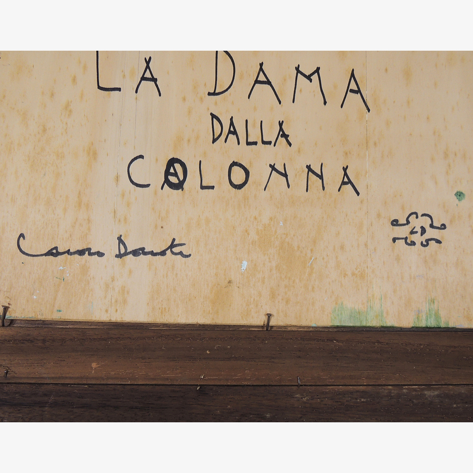 Signed Lazzaro Donati Oil Painting Titled "La Dama Dalla Colonna"