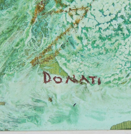 Signed Lazzaro Donati Oil Painting Titled "La Dama Dalla Colonna"