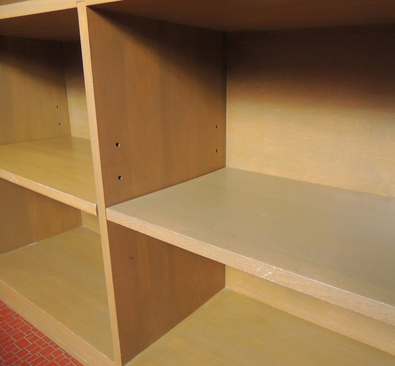 Painted Wood Bookcase / Shelf Unit