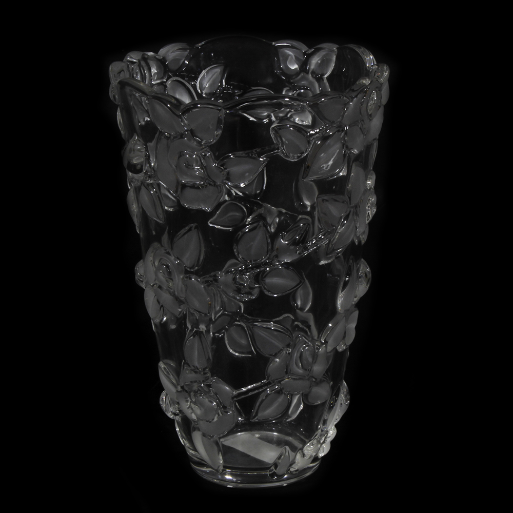 Mikasa "Bella Rose" Frosted Crystal Vase