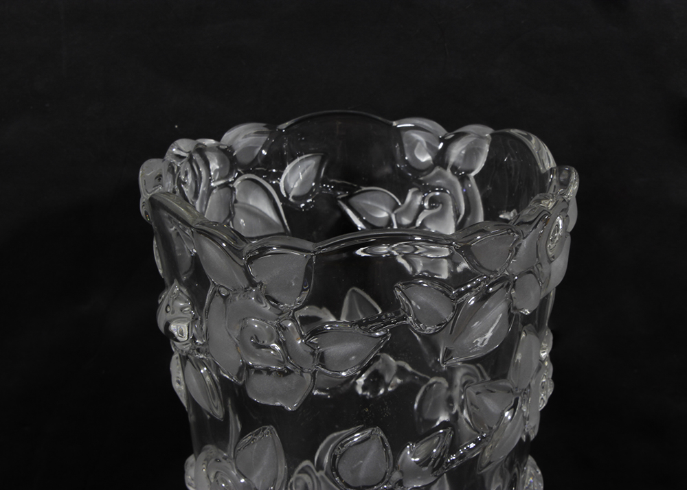 Mikasa "Bella Rose" Frosted Crystal Vase