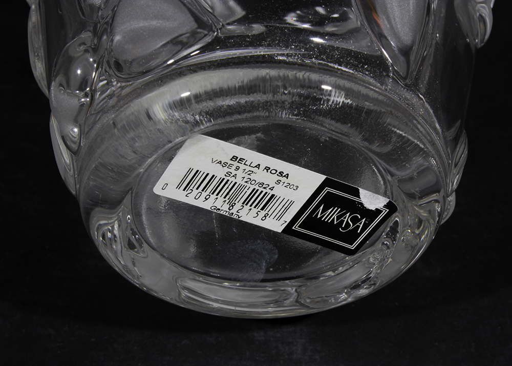 Mikasa "Bella Rose" Frosted Crystal Vase