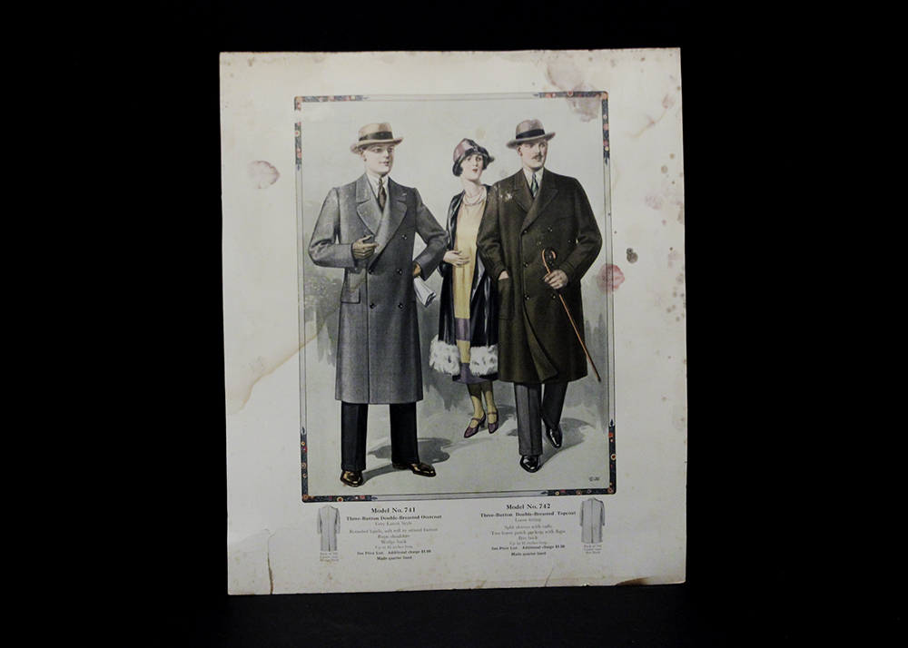 Vintage Men's Suit and Jacket Ads and Fabric Samples