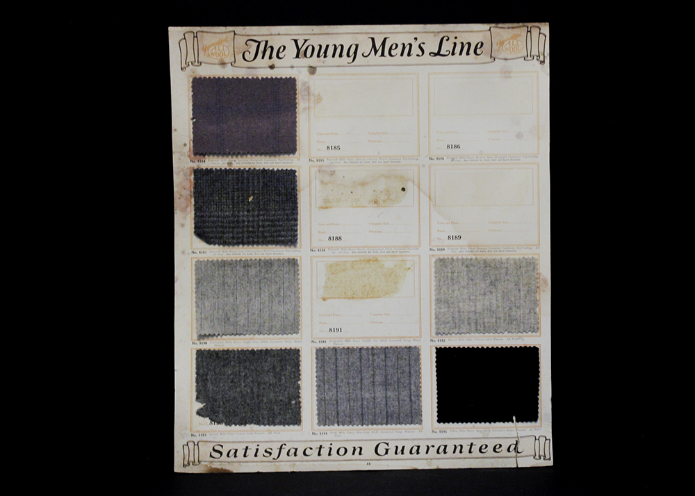 Vintage Men's Suit and Jacket Ads and Fabric Samples