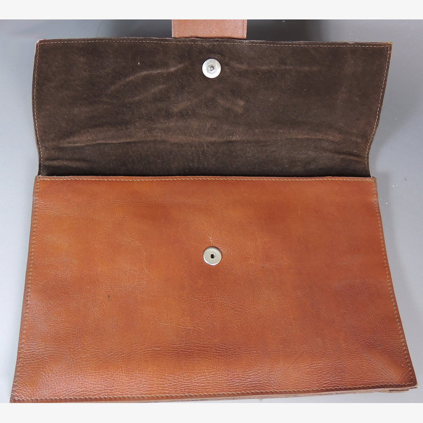 Vintage Jacaranda Leather Clutch