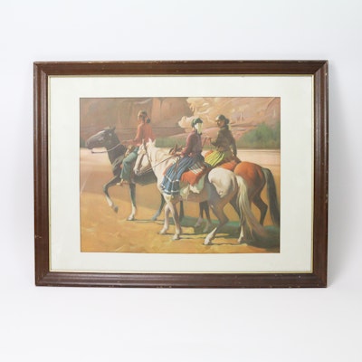 Framed Print of Native Americans on Horseback Framed Print of Native Americans on Horseback