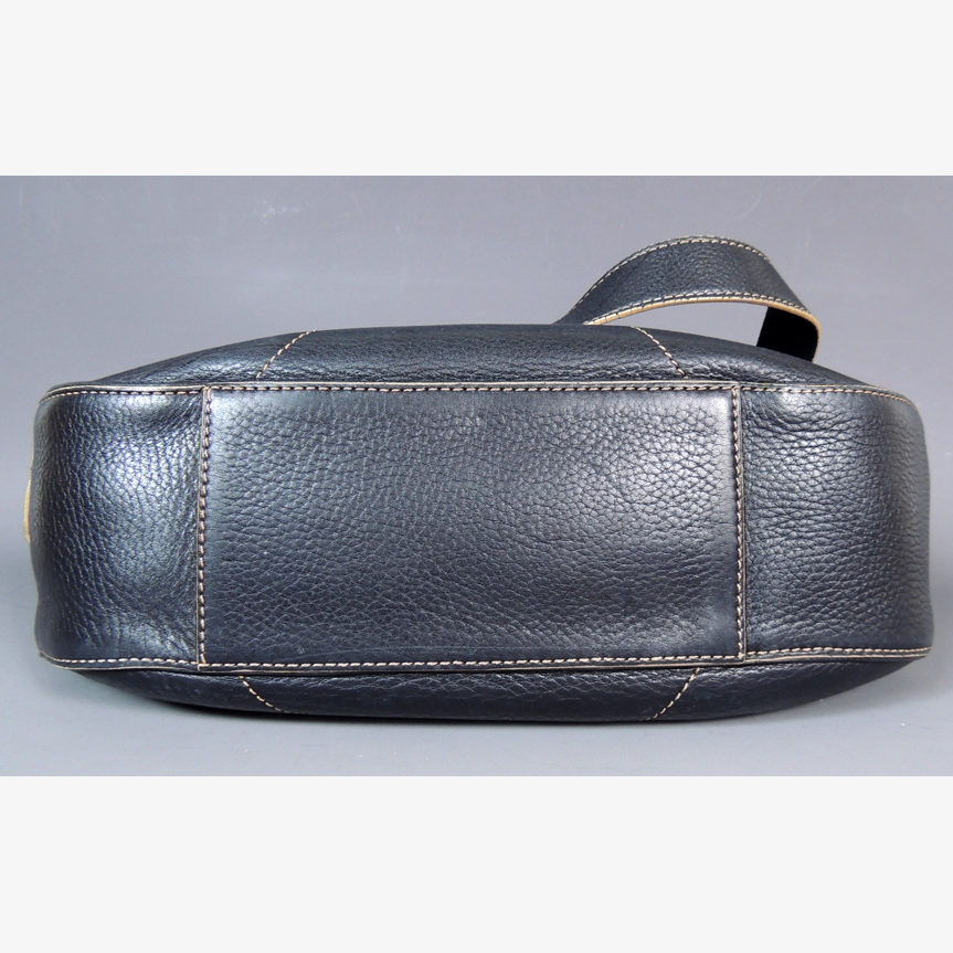 Cole Haan Black Leather Baguette Purse