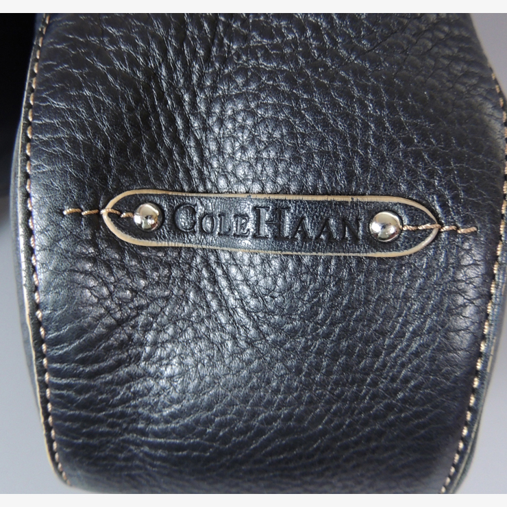 Cole Haan Black Leather Baguette Purse