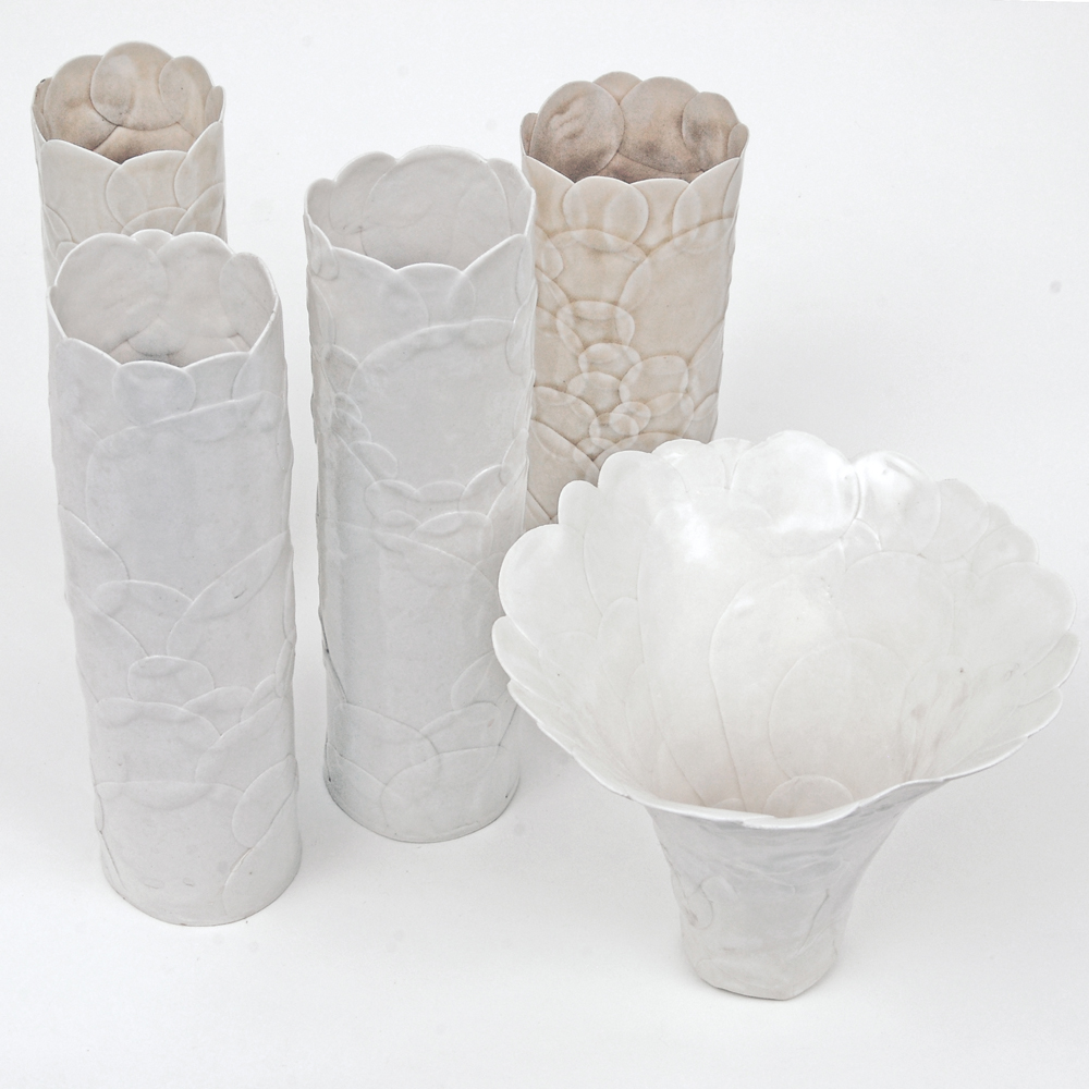 Group of Porcelain Light Shades by Rima Schulkind