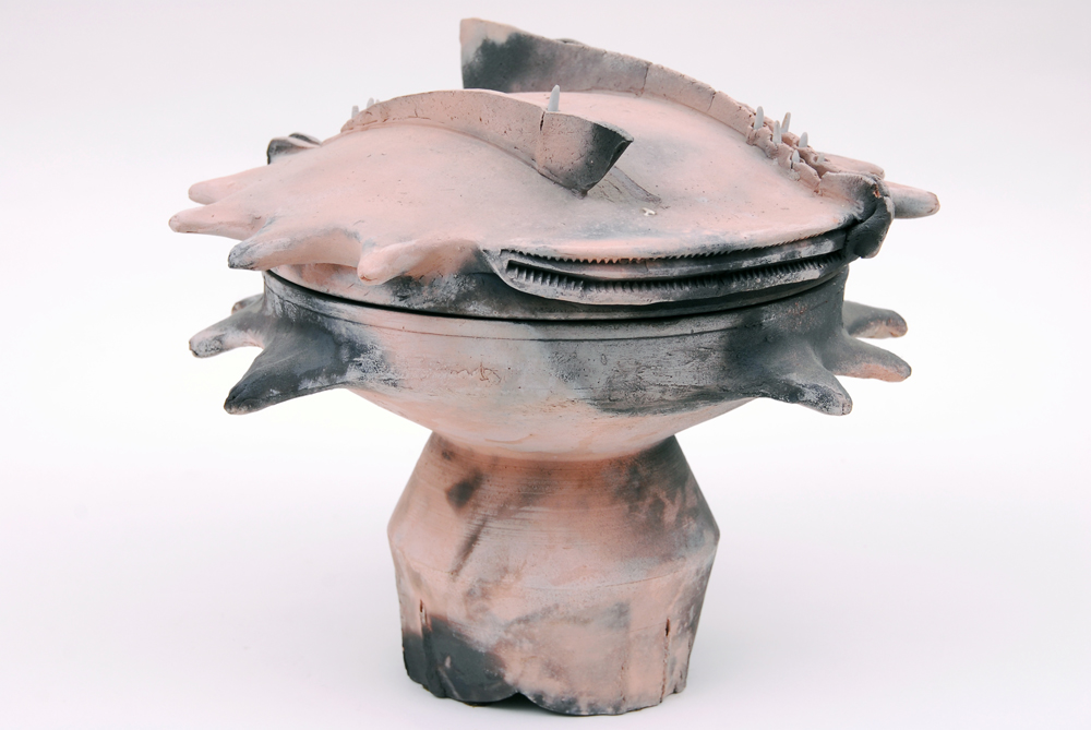 Jeff Kirk "Baby Teeth" Pit Fired Lidded Vessel
