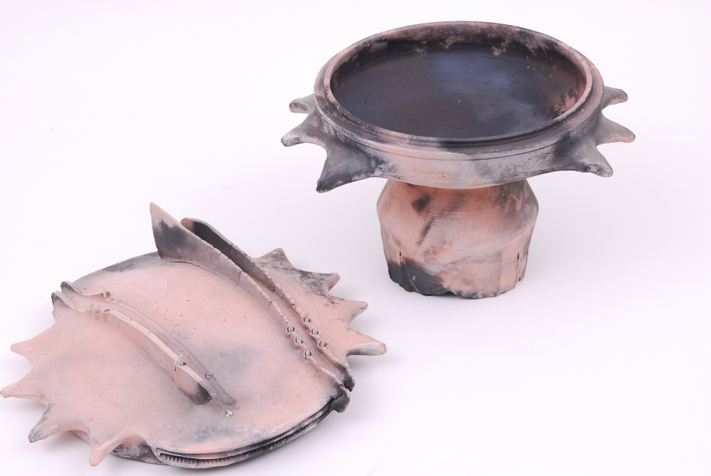 Jeff Kirk "Baby Teeth" Pit Fired Lidded Vessel