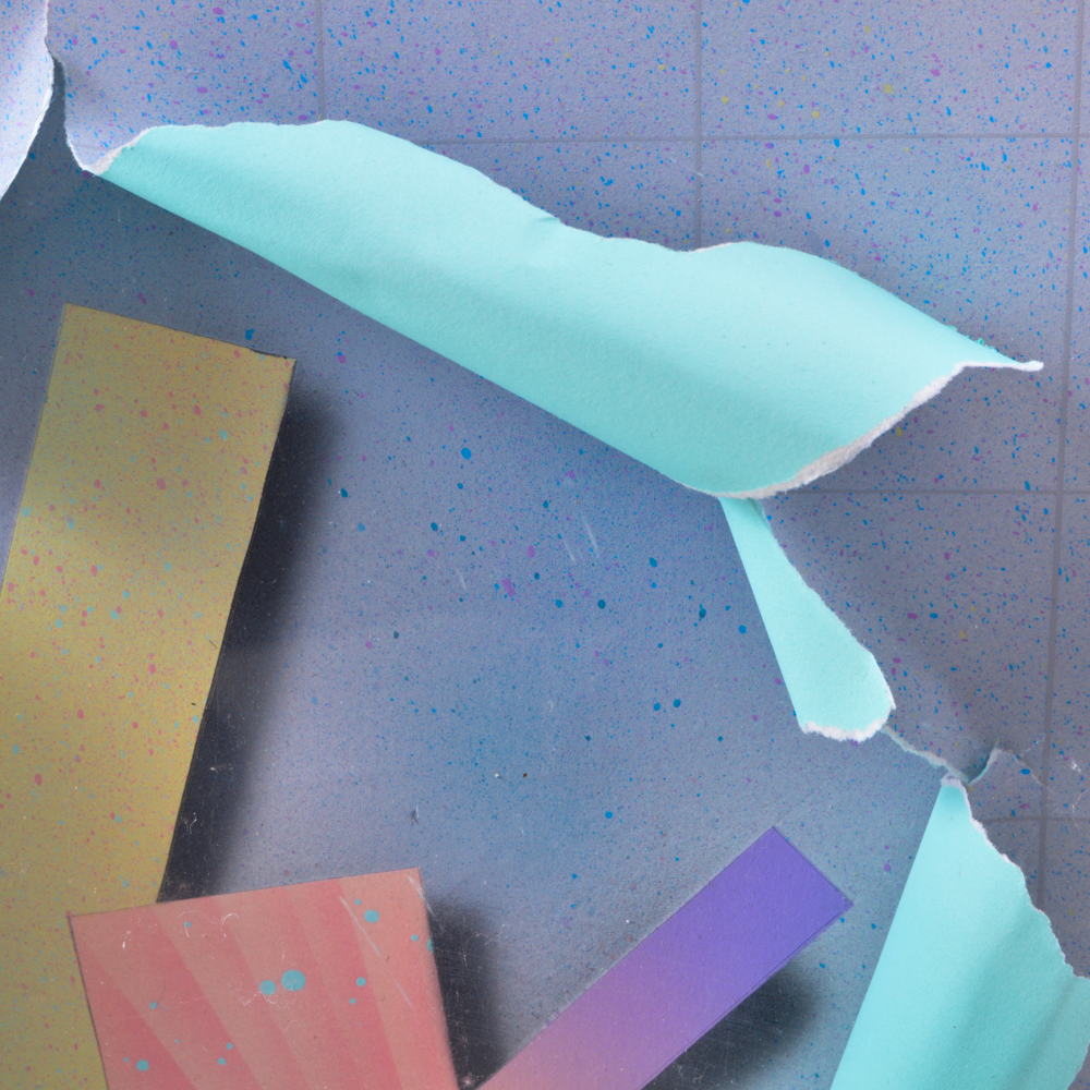 Modern Paper Artwork in Acrylic Case