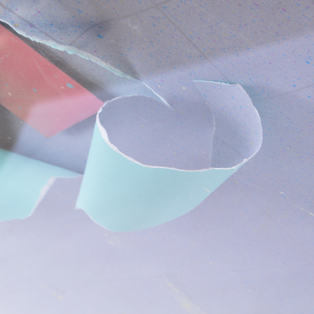 Modern Paper Artwork in Acrylic Case