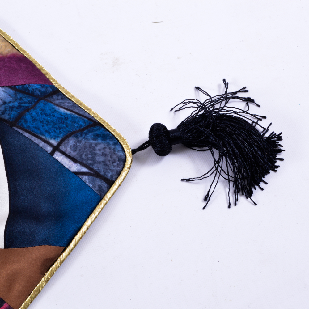 Silk and Velvet Runner in Colorful Modern Design