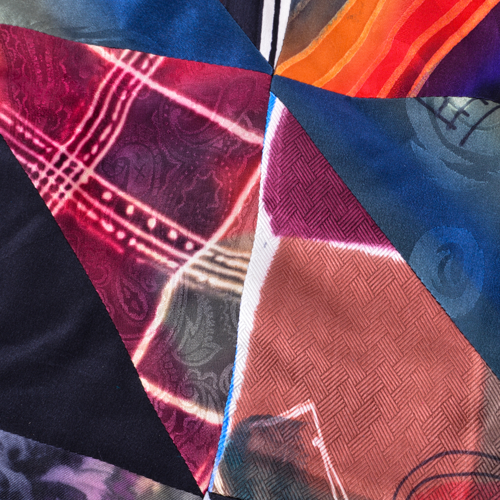 Silk and Velvet Runner in Colorful Modern Design