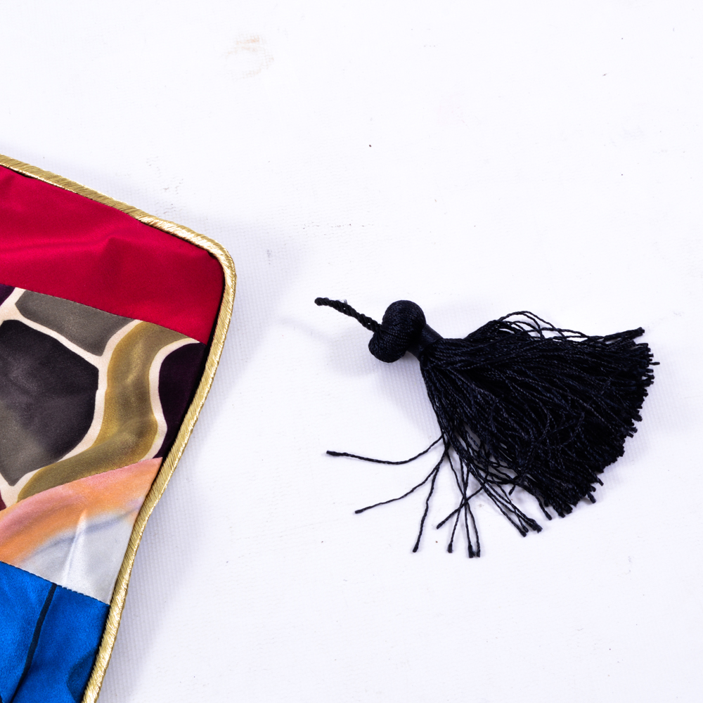 Silk and Velvet Runner in Colorful Modern Design