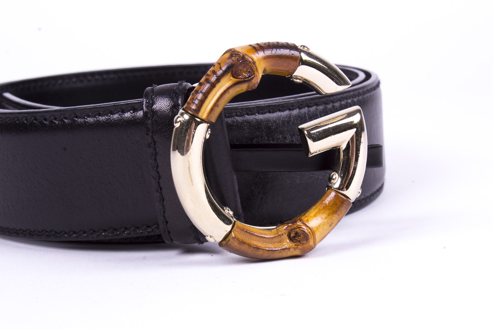 Men's Gucci Black Leather Belt