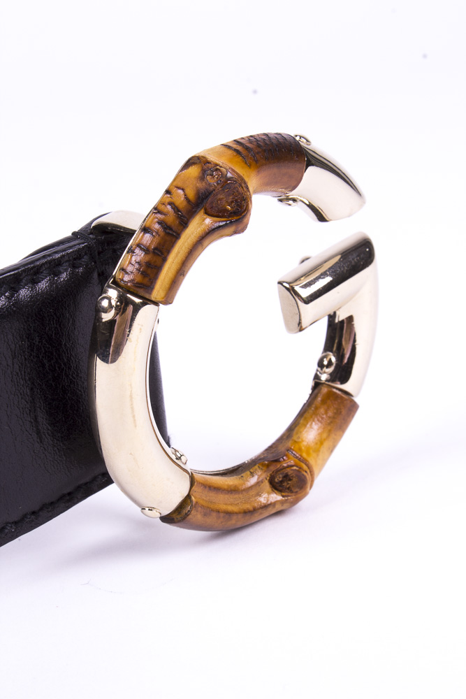 Men's Gucci Black Leather Belt