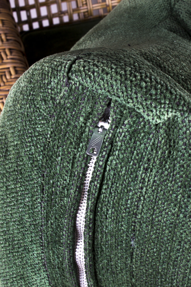 Pierce Martin Rattan Chair and Ottoman