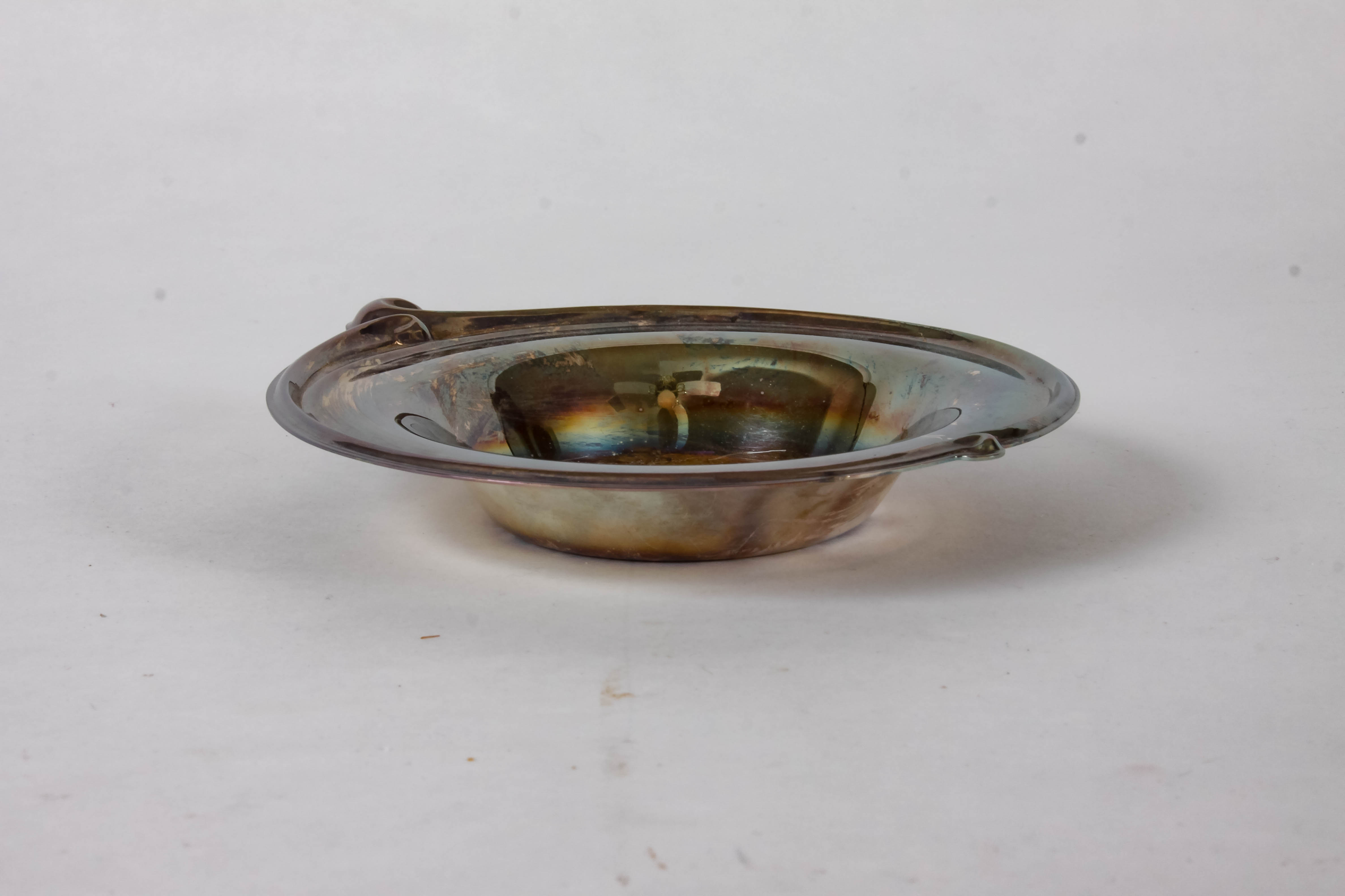 Silver-Plated Footed Tray and Dish Set