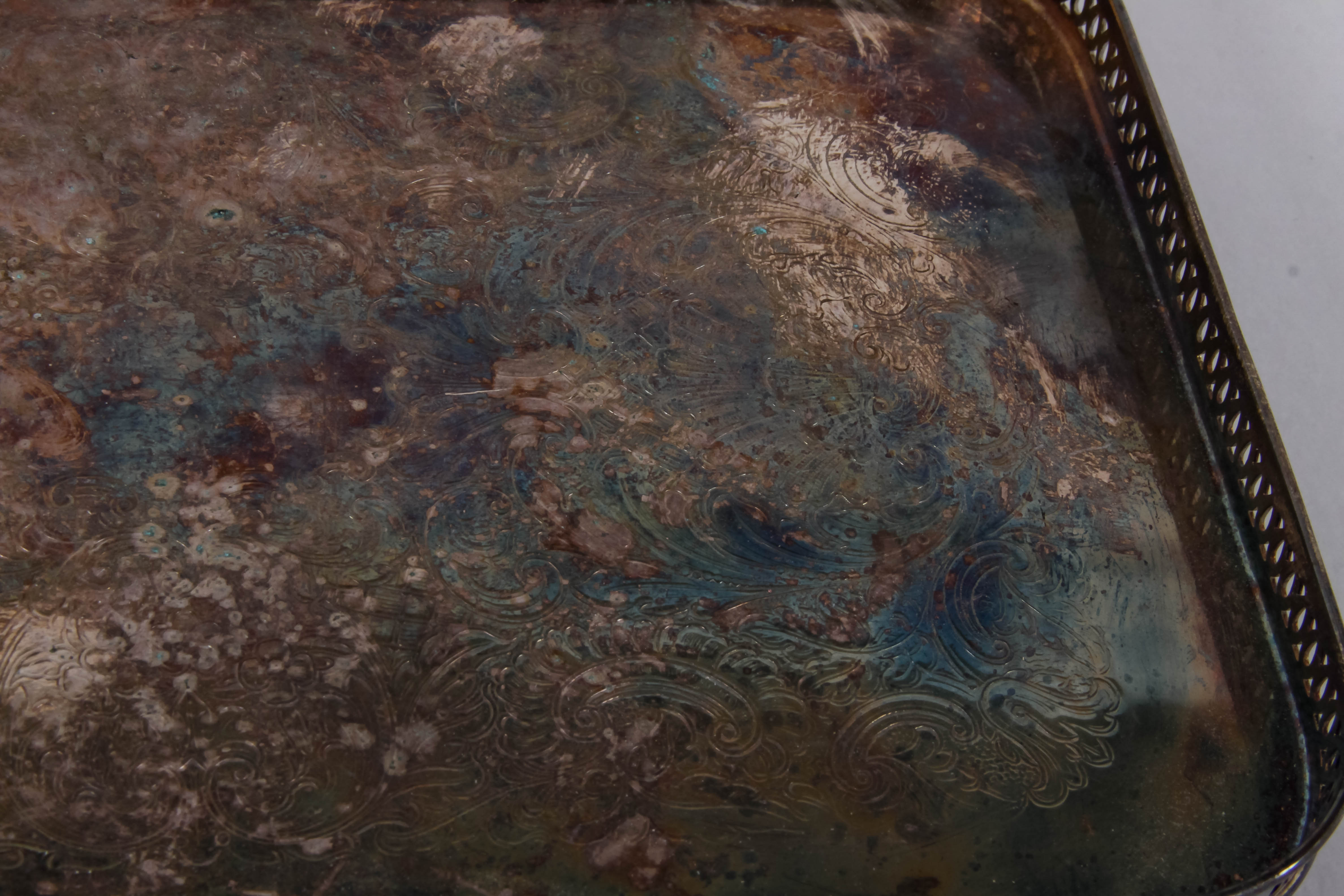 Silver-Plated Footed Tray and Dish Set