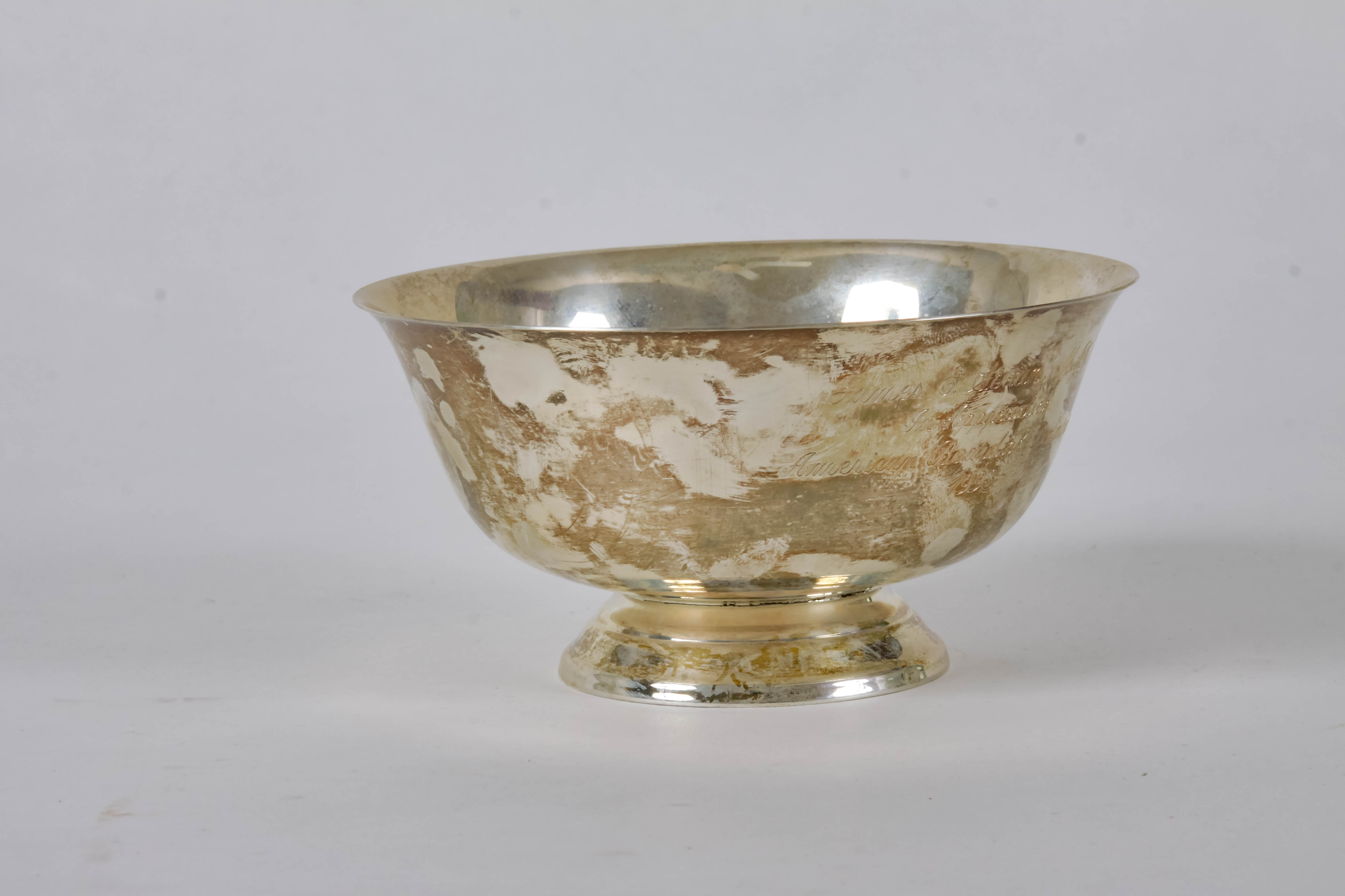 Reed and Barton Sterling Silver Engraved Bowl