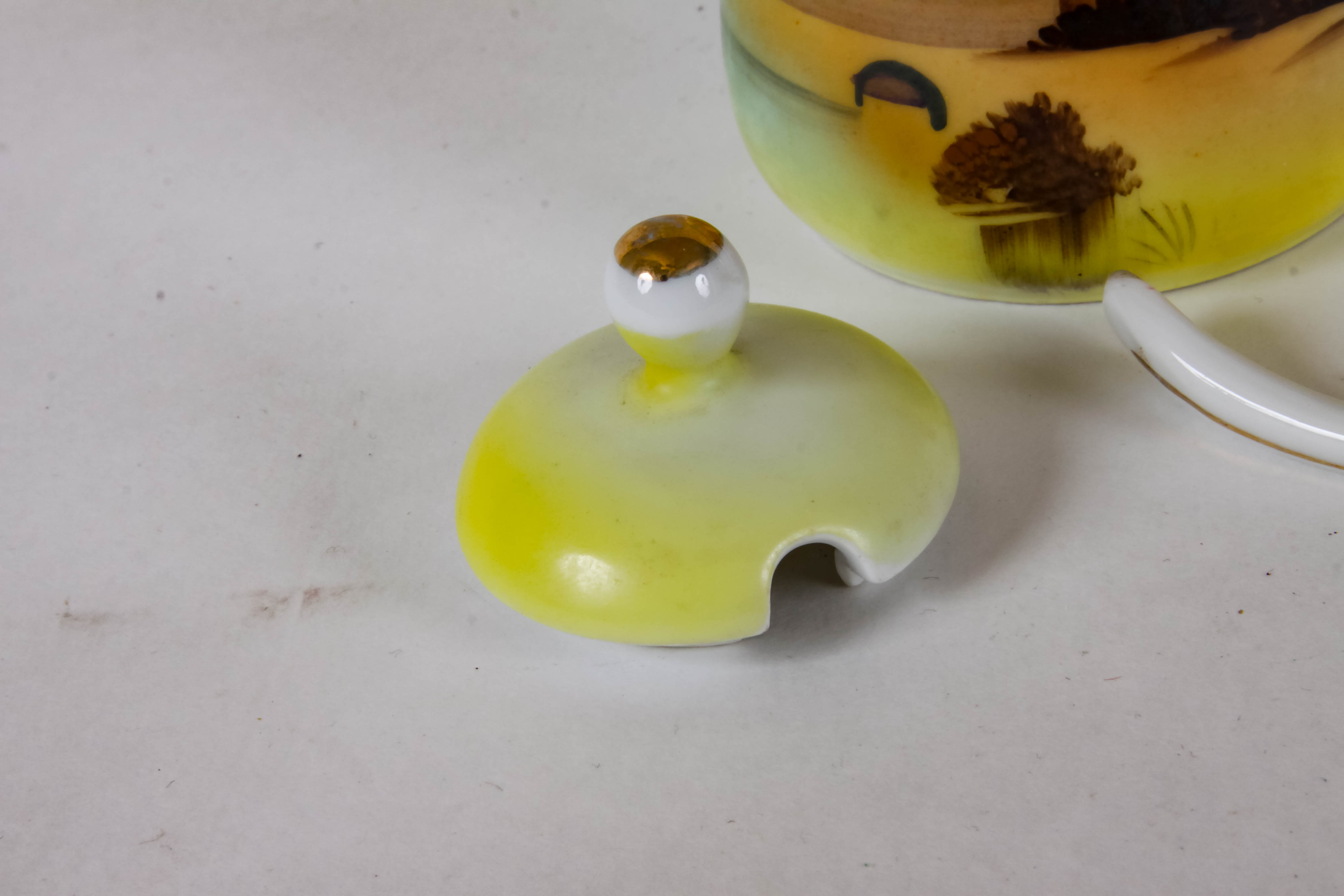 Vintage Hand-Painted Japanese Lustreware Jam Jar