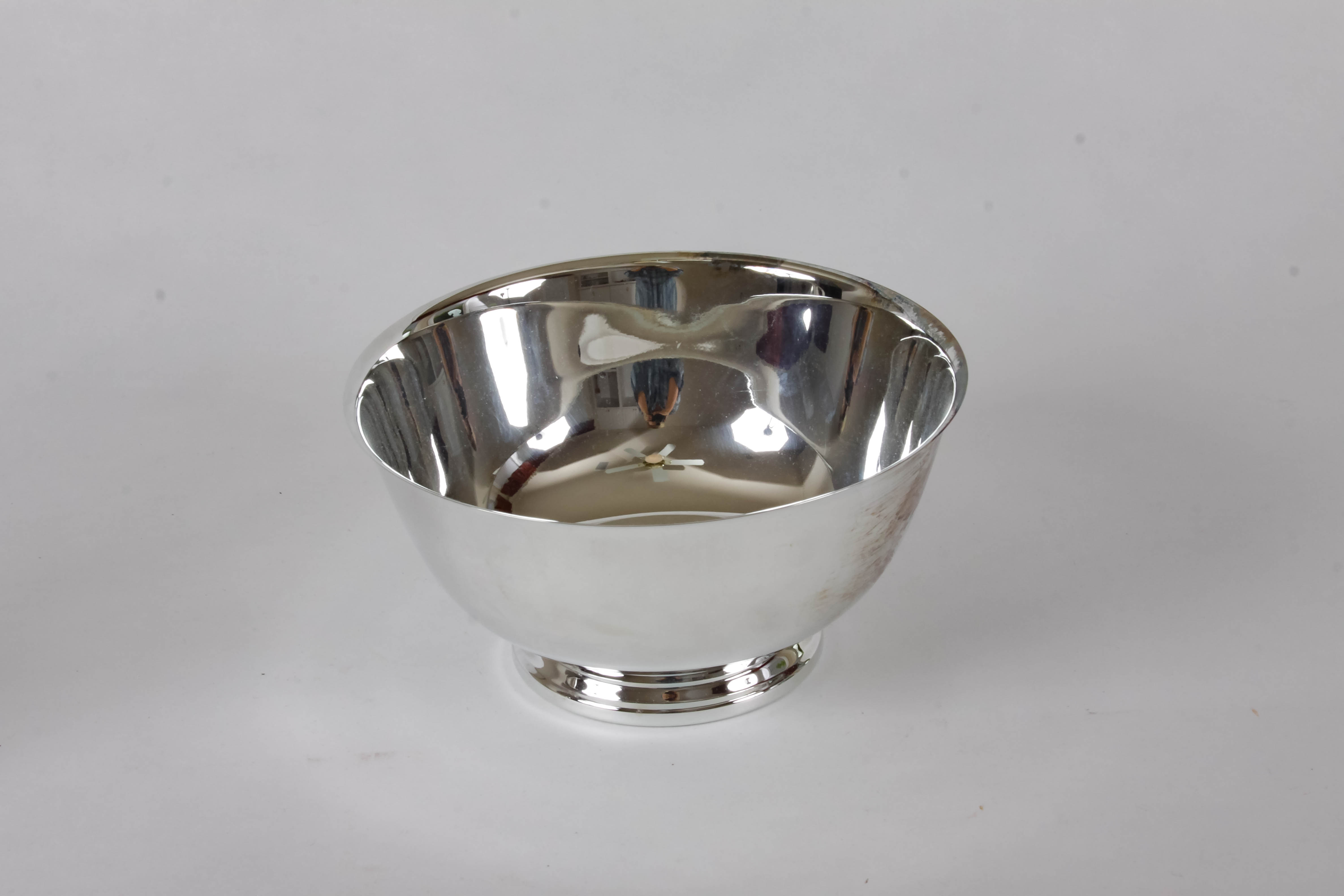 Pewter Pitcher and Silver-Plated Bowl