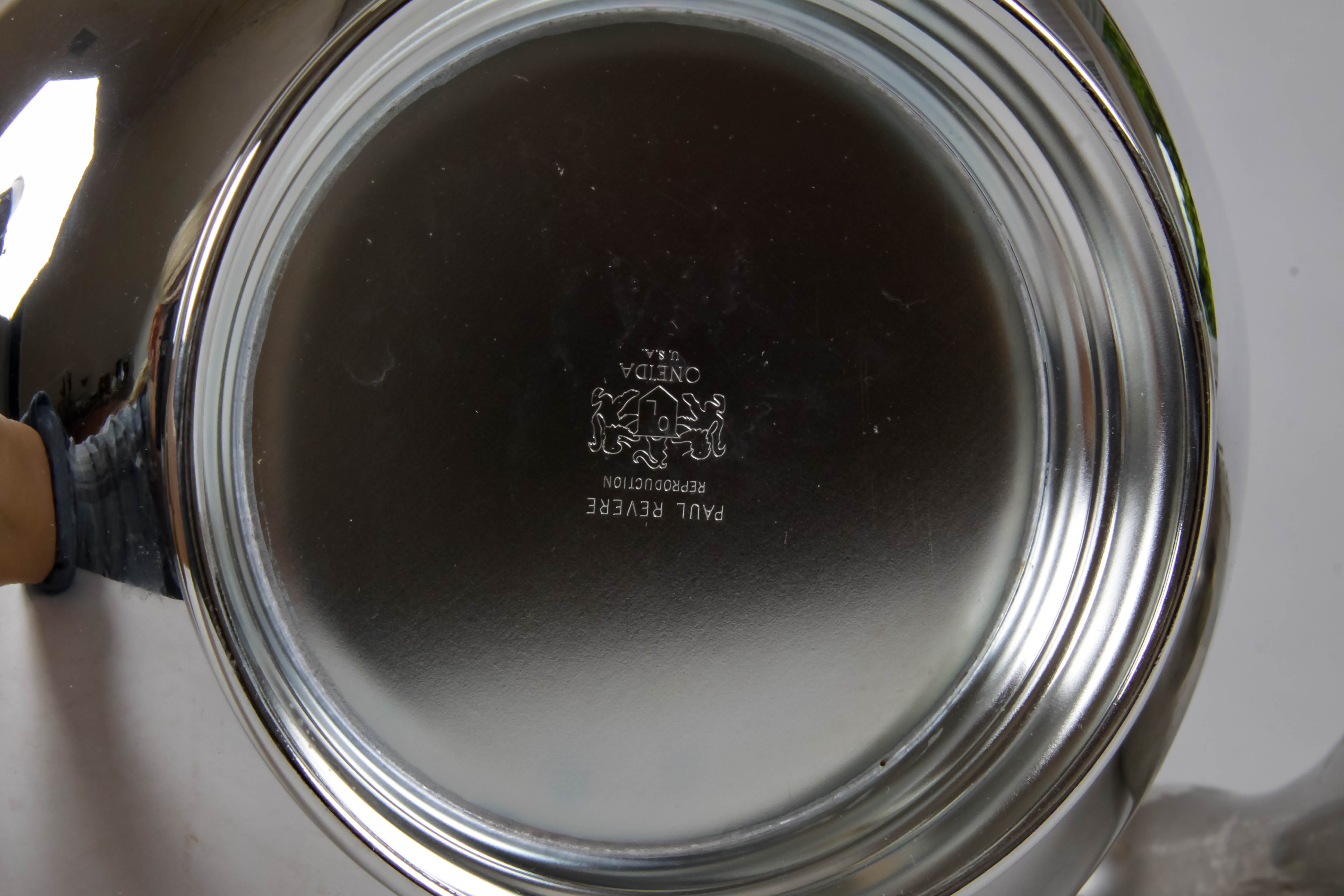 Pewter Pitcher and Silver-Plated Bowl