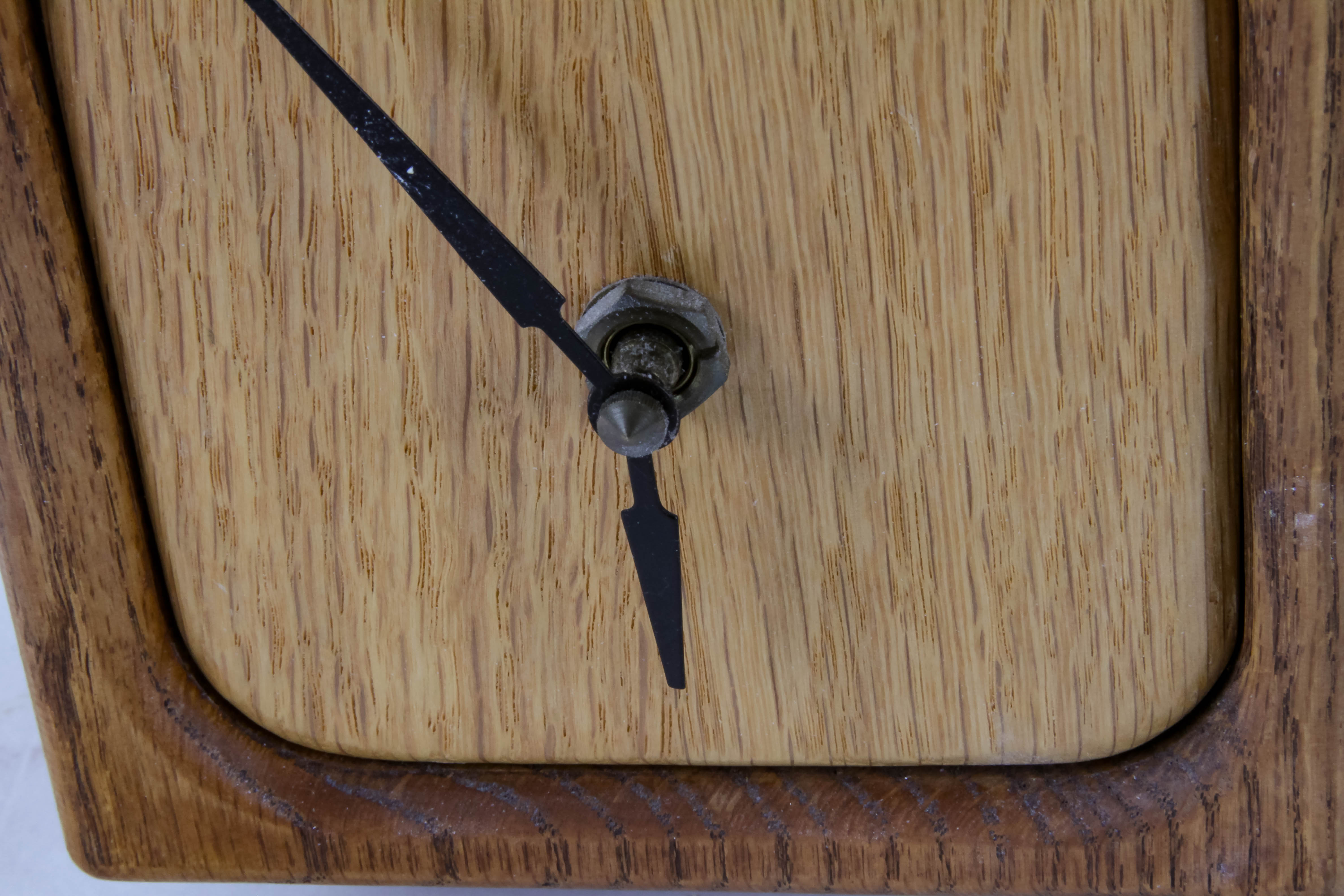 Mid-Century Modern-Style Wood Clock