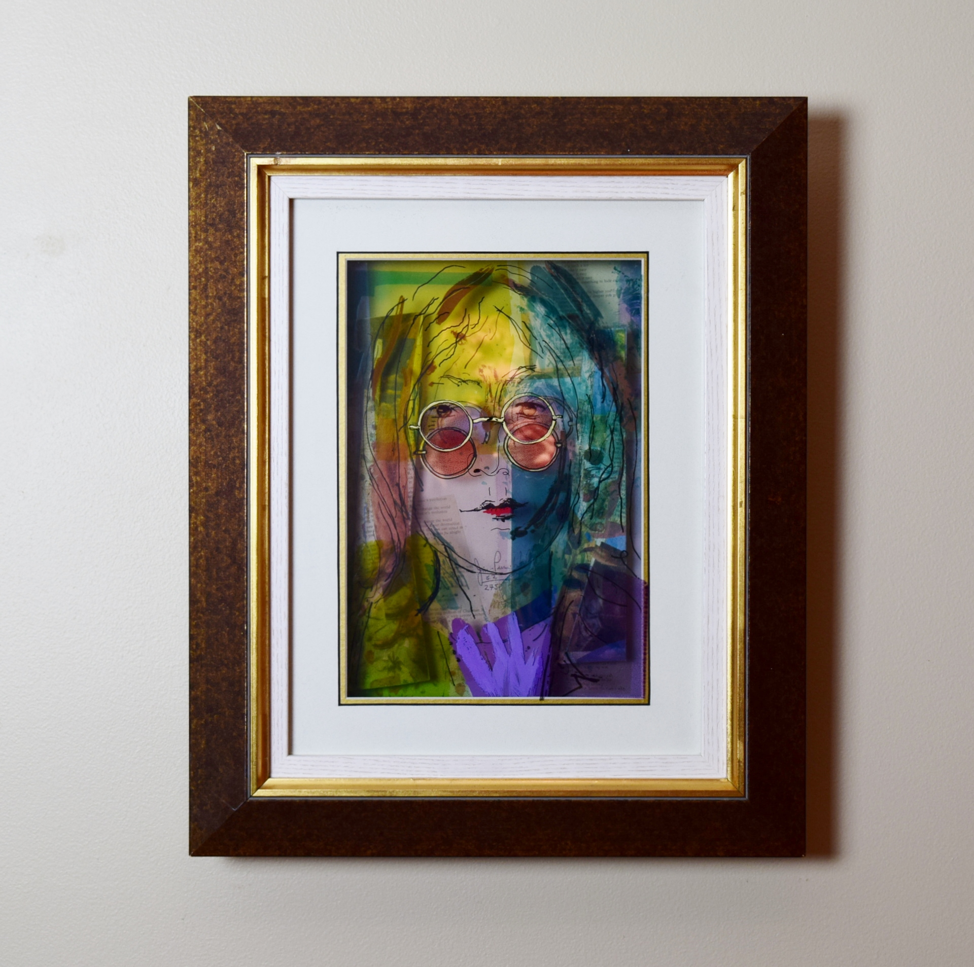 Jean Pierre Weill Signed Vitreograph 'John Lennon'