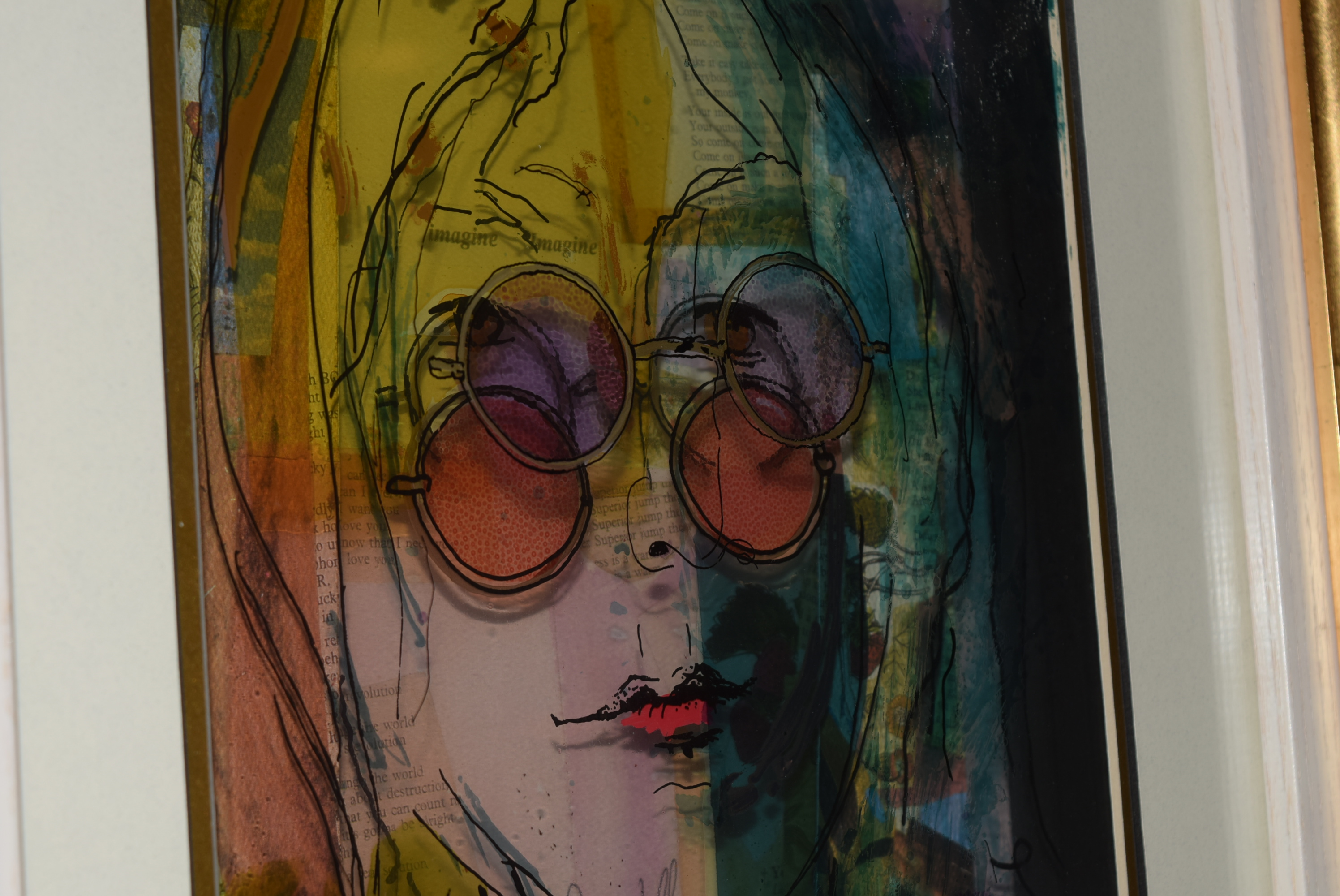 Jean Pierre Weill Signed Vitreograph 'John Lennon'