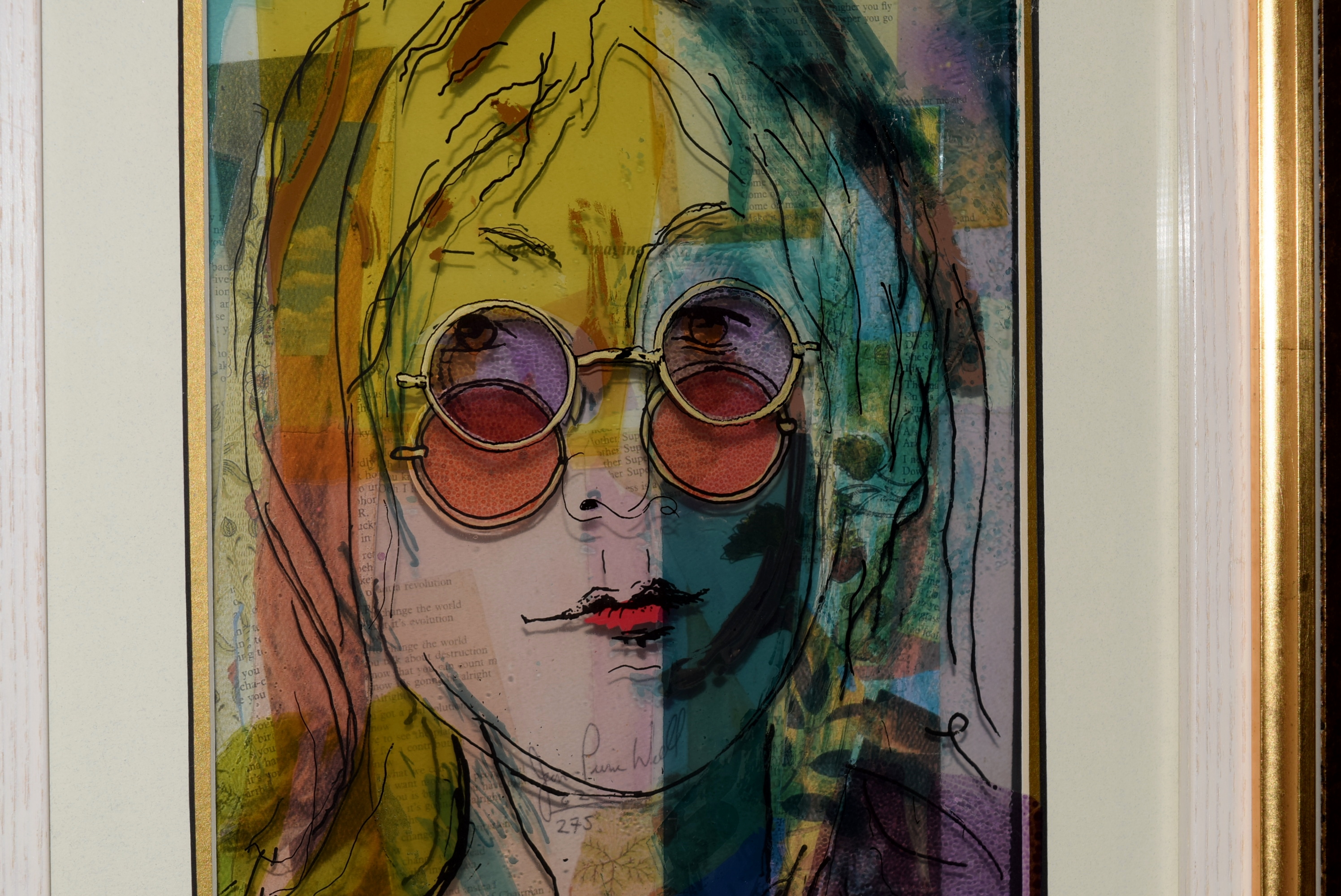 Jean Pierre Weill Signed Vitreograph 'John Lennon'