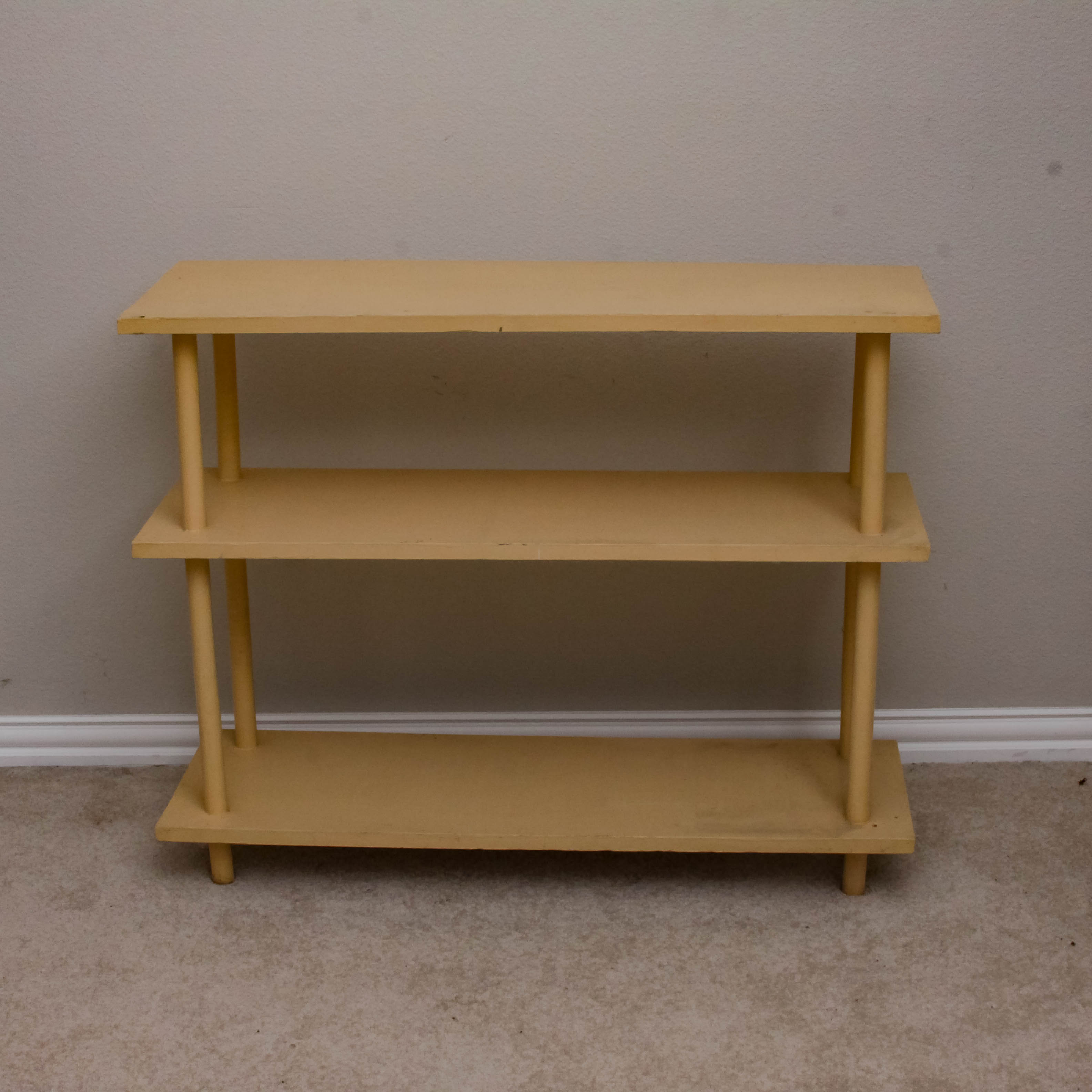 Three-Tier Wood Bookshelf
