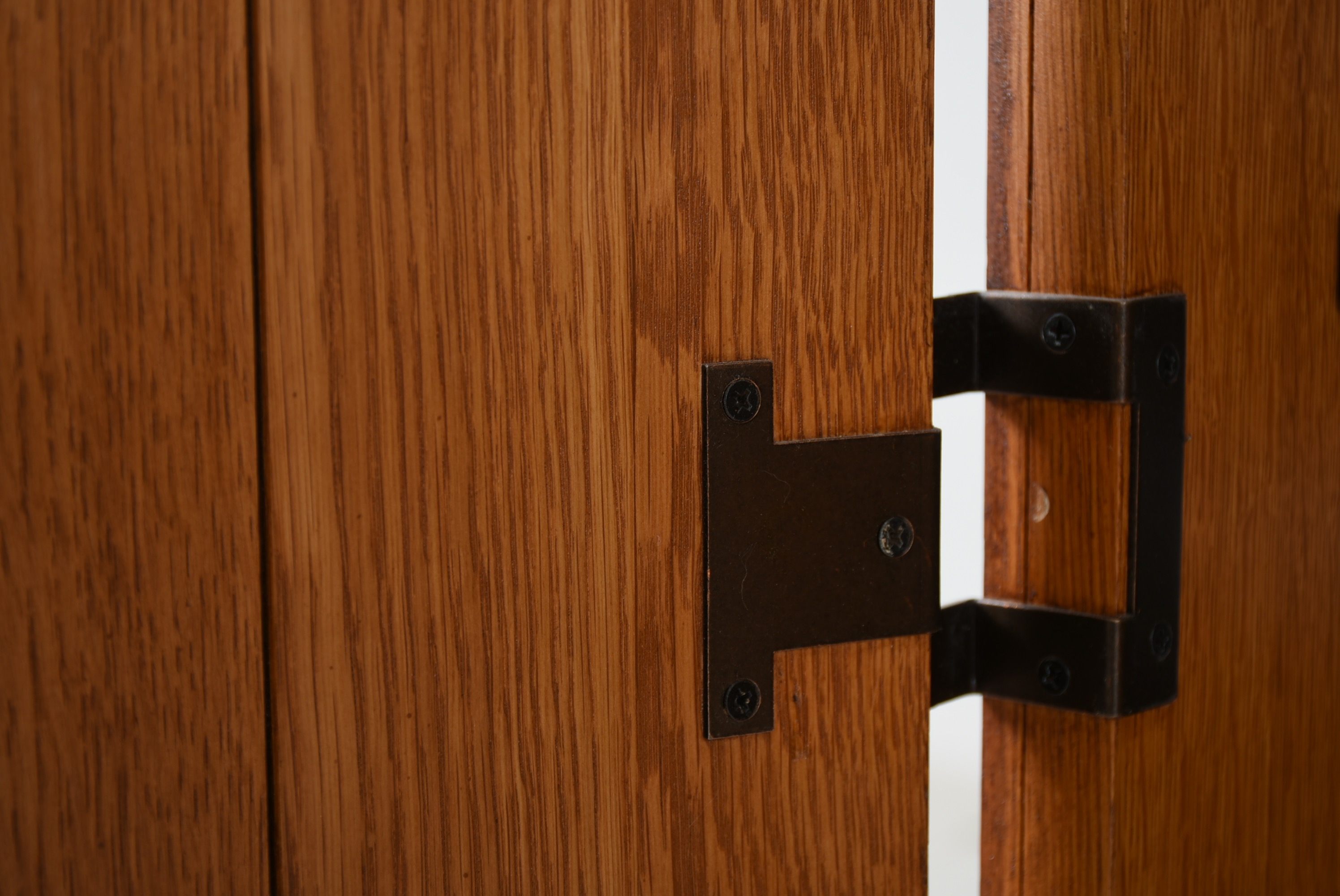 Mission Style Reproduction Oak Media Cabinet
